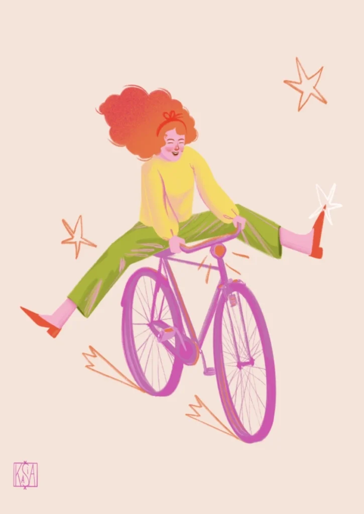 Plakat kobiecy – „Biking”