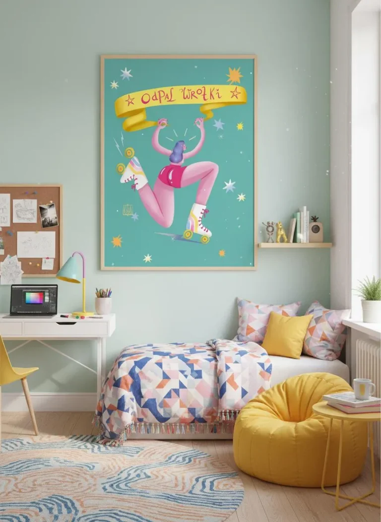 Plakat B2 - o nazwie "Odpal wrotki"